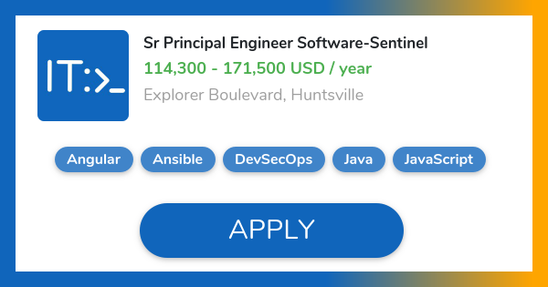 Sr Principal Engineer Software-Sentinel Job in Huntsville | Northrop Grumman