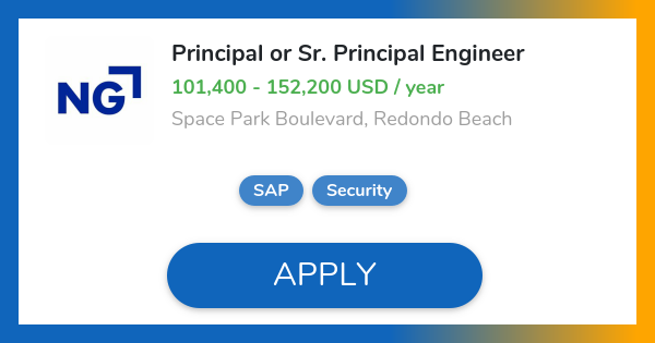 Principal or Sr. Principal Engineer Job in Redondo Beach | Northrop Grumman